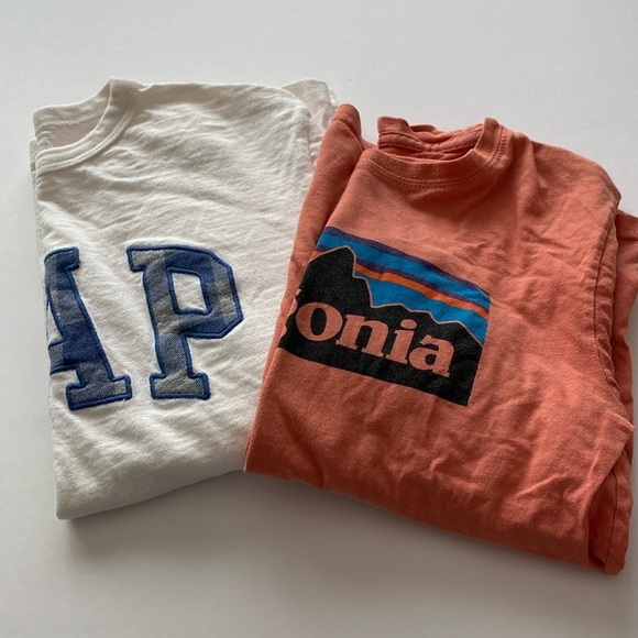 Gap Patagonia lot of 2 kids shirts size 10 ten VGUC - Picture 1 of 5